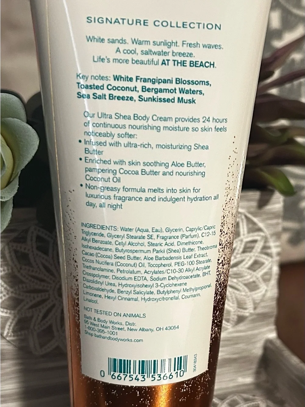 Bath & Body Works At the Beach Body Cream - White, Teal & Gold